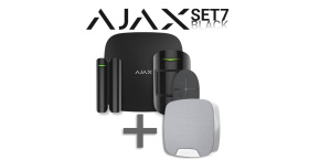 SET 7 - Ajax StarterKit black + Ajax HomeSiren white - ZDARMA