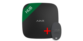 SET Ajax Hub black + Ajax SpaceControl black - ZDARMA