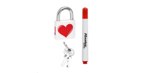 Master Lock 3430EURDLOV_heart visací zámek z pevného kovu