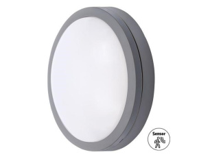 Solight LED venkovní osvětlení se senzorem Siena, šedé, 20W, 1500lm, 4000K, IP54, 23cm