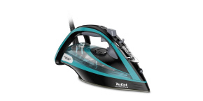 Tefal Ultimate Pure FV9844E0 napařovací žehlička, 3200 W, funkce Anti Drip, automatické vypínání, tyrkysová