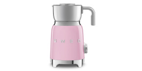 BAZAR - Smeg MFF11PKEU, napěňovač mléka, 500 W, 600 ml, horká čokoláda / mléko, lehká pěna, růžový - opraveno