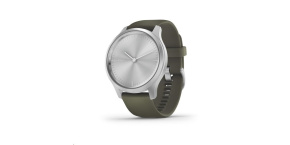 Garmin monitorovací náramek a hodinky vivomove3 Style, Silver/Green Band