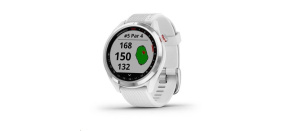 Garmin golfové hodinky Approach S42 Silver/White Silicone