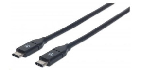 MANHATTAN USB 3.1 Gen2 Cable, Type-C Male / Type-C Male, 1m (3 ft.), 3A, Black