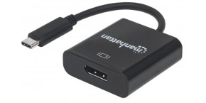 MANHATTAN převodník z USB 3.1 na Display Port (Type-C Male to DisplayPort Female, Black)