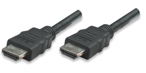 MANHATTAN kabel HDMI s Ethernetem, HEC, ARC, 3D, 4K, stíněný, 15m, Black