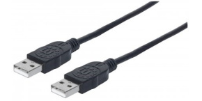 MANHATTAN kabel USB 2.0, Type-A Male to Type-A Male, 1m, Black