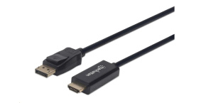 MANHATTAN Kabel DisplayPort na HDMI 1080p, 3m, černý