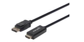 MANHATTAN Kabel DisplayPort na HDMI, 1m, černý