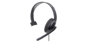 MANHATTAN Sluchátka s mikrofonem Mono USB Headset, černá