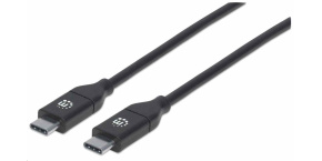 Manhattan USB-C kabel, USB 2.0, Male na Male, 480 Mbps, 5 A, 2m, černá