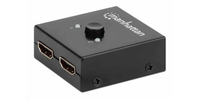 Manhattan HDMI rozdělovač, 4K Bi-Directional 2-Port HDMI Splitter/Switch, 4K@30Hz, černá