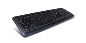 C-TECH klávesnice KB-102 PS/2, slim, black, CZ/SK