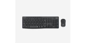 Logitech Silent Wireless Combo MK295, bezdrátová klávesnice + myš, US, Graphite