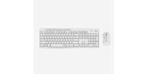 Logitech Silent Wireless Combo MK295, bezdrátová klávesnice + myš, US, Off-White