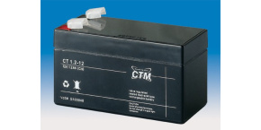 Baterie - CTM CT 12-1,2 (12V/1,2Ah - Faston 187), životnost 5let