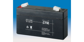 Baterie - CTM CT 6-1,3 (6V/1,3Ah - Faston 187), životnost 5let