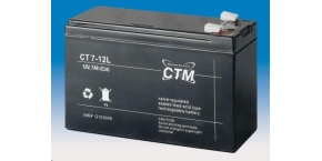 Baterie - CTM CT 12-7L (12V/7Ah - Faston 250), životnost 5let