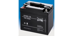 Baterie - CTM CT 12-33 (12V/33Ah - M6), životnost 5let