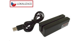 Virtuos MSR-100A třístopá čtečka magnetických karet, USB-HID/COM, černá