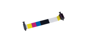 Evolis colour ribbon (half-panel, YMCKOKO)