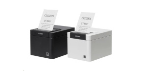 Citizen CT-E601, USB, USB Host, 8 dots/mm (203 dpi), cutter, white