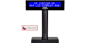 Virtuos LCD zákaznický displej Virtuos FL-2026MB 2x20, USB, černý