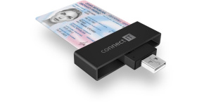 CONNECT IT USB čtečka eObčanek a čipových karet, černá