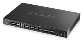 Zyxel XGS4600-32 L3 Managed Switch, 28x gigabit RJ45, 4x 10G SFP+, stackable, dual PSU