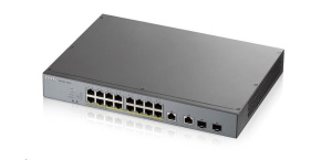 Zyxel GS1350-18HP 18 Port smart managed CCTV PoE switch, long range, 250W, 16x GbE, 2x combo RJ45/SFP