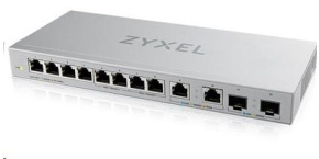 Zyxel XGS1010-12 12-port Gigabit Switch, 8x gigabit RJ45, 2x 2,5GbE RJ45, 2x SFP+