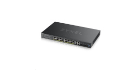 Zyxel GS2220-28HP 28-port L2 Managed Gigabit PoE Switch, 24x gigabit RJ45, 4x gigabit RJ45/SFP, PoE 375 W