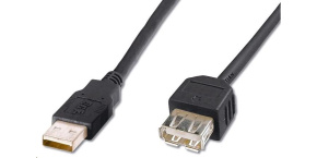 PREMIUMCORD Kabel USB 2.0 A-A 0,2m (20cm), prodlužovací (M/F)