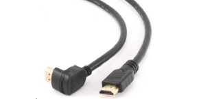 GEMBIRD Kabel HDMI - HDMI 3m, 90° konektor (v1.4, M/M, zlacené kontakty, úhlový, stíněný)