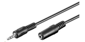 PREMIUMCORD Kabel audio 3,5mm Jack - Jack prodlužovací  2m (M/F, stereo)