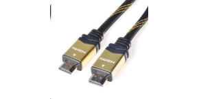 PREMIUMCORD Gold HDMI High Speed + Ethernet kabel (v1.4), opletený, zlacené konektory, 10m