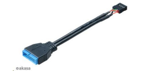 AKASA kabel redukce interní USB 3.0 (19-pin) na interní USB 2.0 (9-pin), 10cm