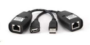 GEMBIRD Kabel USB 2.0 A-LAN aktivní prodlužovací 30m (černý)