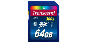 TRANSCEND SDXC karta 64GB Premium, Class 10 UHS-I 300x