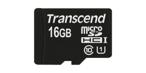 TRANSCEND MicroSDHC karta 16GB Premium, Class 10 UHS-I 300x, bez adaptéru