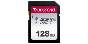 TRANSCEND SDXC karta 128GB 300S, UHS-I U3 V30 (R:100W:25 MB/s)