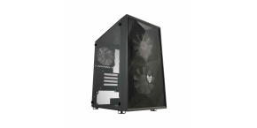 Fortron skříň Mini Tower CST130, průhledná bočnice, Micro-ATX, 3x 120mm větrák