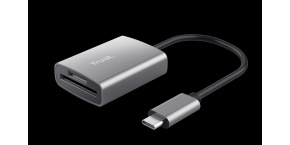 TRUST čtečka paměťových karet DALYX Fast, externí, USB-C, 8cm