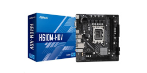 ASRock MB Sc LGA1700 H610M-HDV, Intel H610, 2xDDR4, 1xDP, 1xHDMI, 1xVGA, mATX