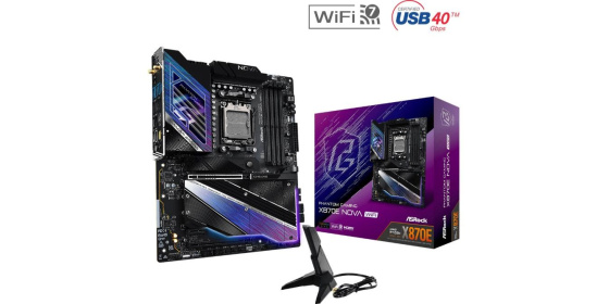 ASRock MB Sc AM5 X870E NOVA WIFI, AMD X870, 4xDDR5, 1xHDMI, 2xThunderbolt, WI-FI