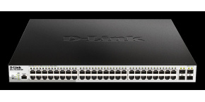 D-Link DGS-1210-52MP/ME/E 48-Port 10/100/1000BASE-T PoE + 4-Port 1 Gbps SFP Ports Metro Ethernet