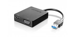 LENOVO adaptér Universal USB 3.0 to VGA/HDMI - přenos signálu přes VGA nebo HDMI