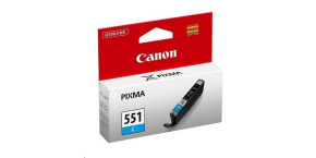 Canon CARTRIDGE CLI-551C azurová pro Pixma iP, Pixma iX, Pixma MG a Pixma MX 6850, 725x, 925, 8750 (332 str.)