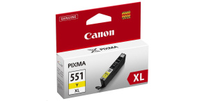 Canon CARTRIDGE CLI-551Y XL žlutá pro Pixma iP, Pixma iX, Pixma MG a Pixma MX 6850, 725x, 925, 8750 (695 str.)